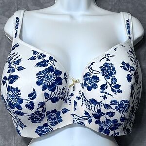 Cacique Floral Lightly Lined Balconette Bra Sz 42H